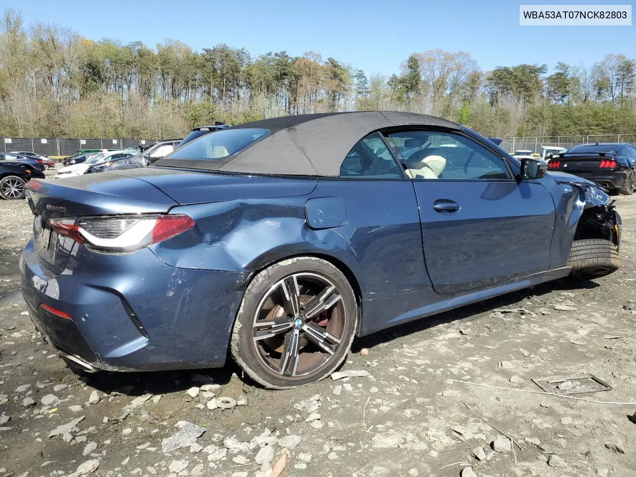 2022 BMW M440I VIN: WBA53AT07NCK82803 Lot: 51967335