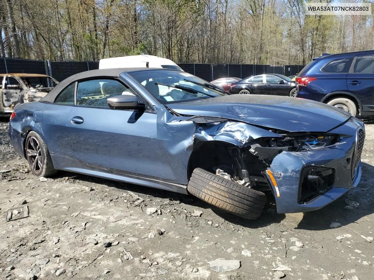 2022 BMW M440I VIN: WBA53AT07NCK82803 Lot: 51967335