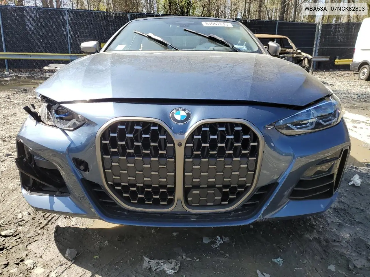 2022 BMW M440I VIN: WBA53AT07NCK82803 Lot: 51967335