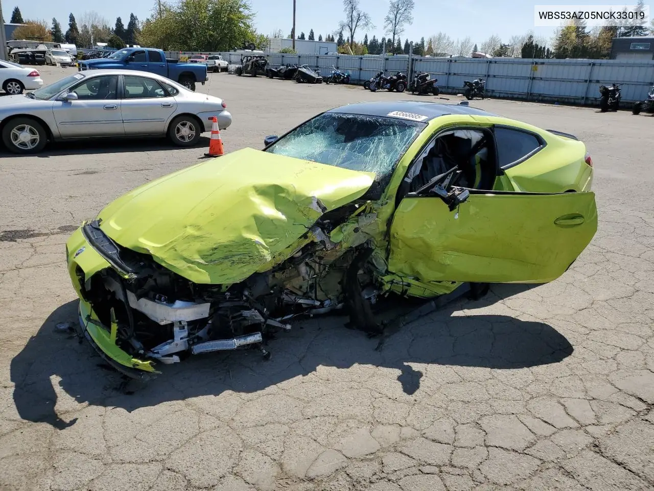 2022 BMW M4 VIN: WBS53AZ05NCK33019 Lot: 53568885