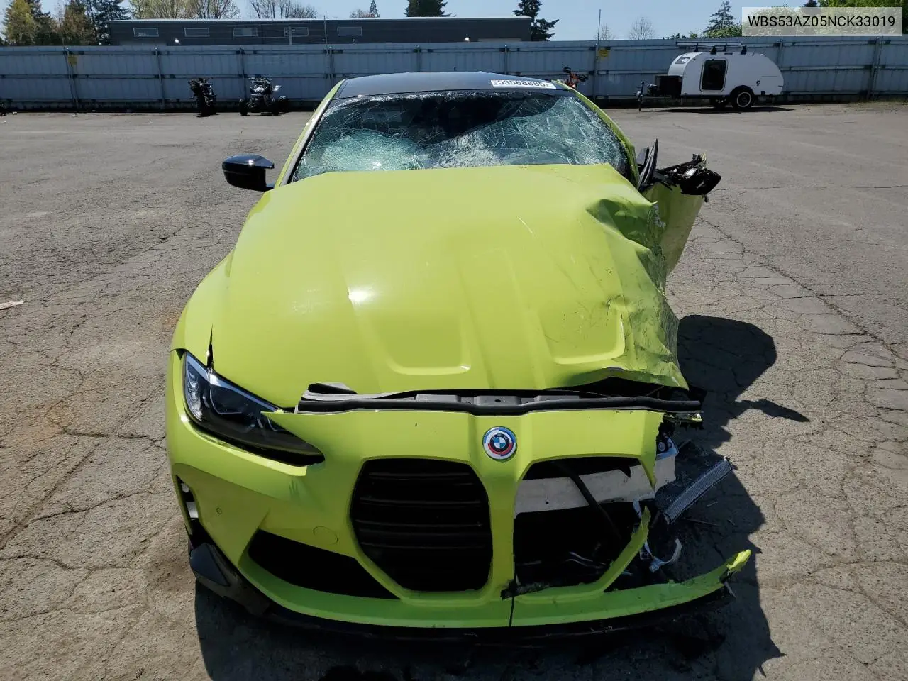 2022 BMW M4 VIN: WBS53AZ05NCK33019 Lot: 53568885
