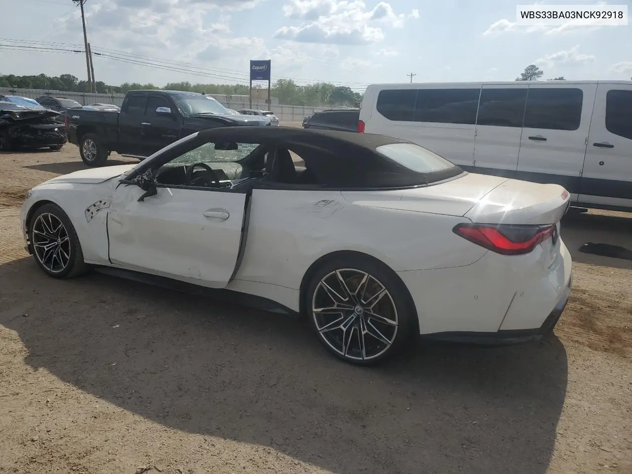 2022 BMW M4 Competition VIN: WBS33BA03NCK92918 Lot: 54495345