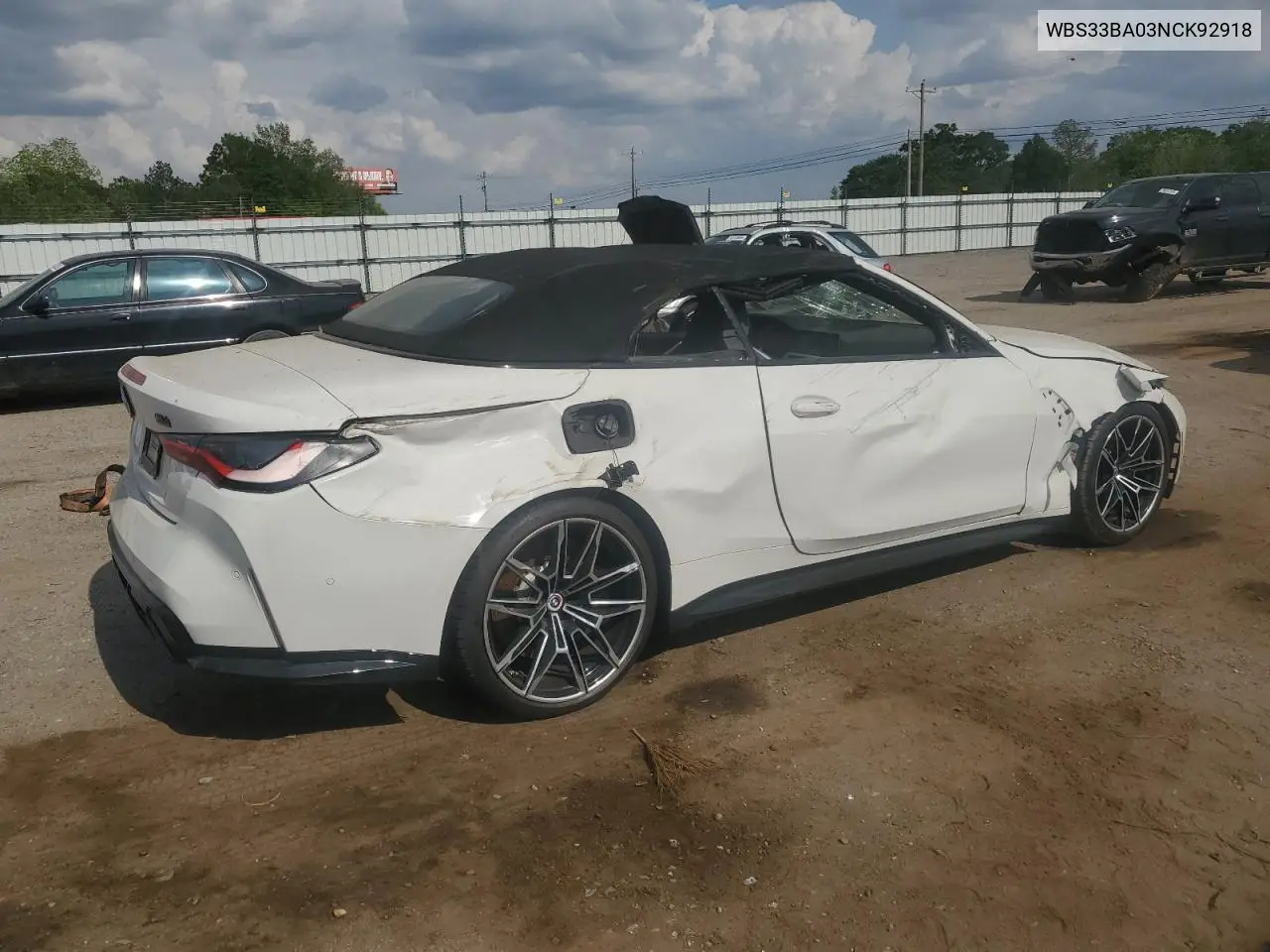 2022 BMW M4 Competition VIN: WBS33BA03NCK92918 Lot: 54495345
