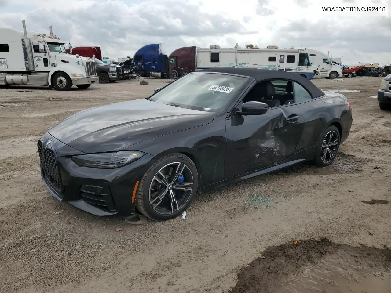 2022 BMW M440I VIN: WBA53AT01NCJ92448 Lot: 54790405