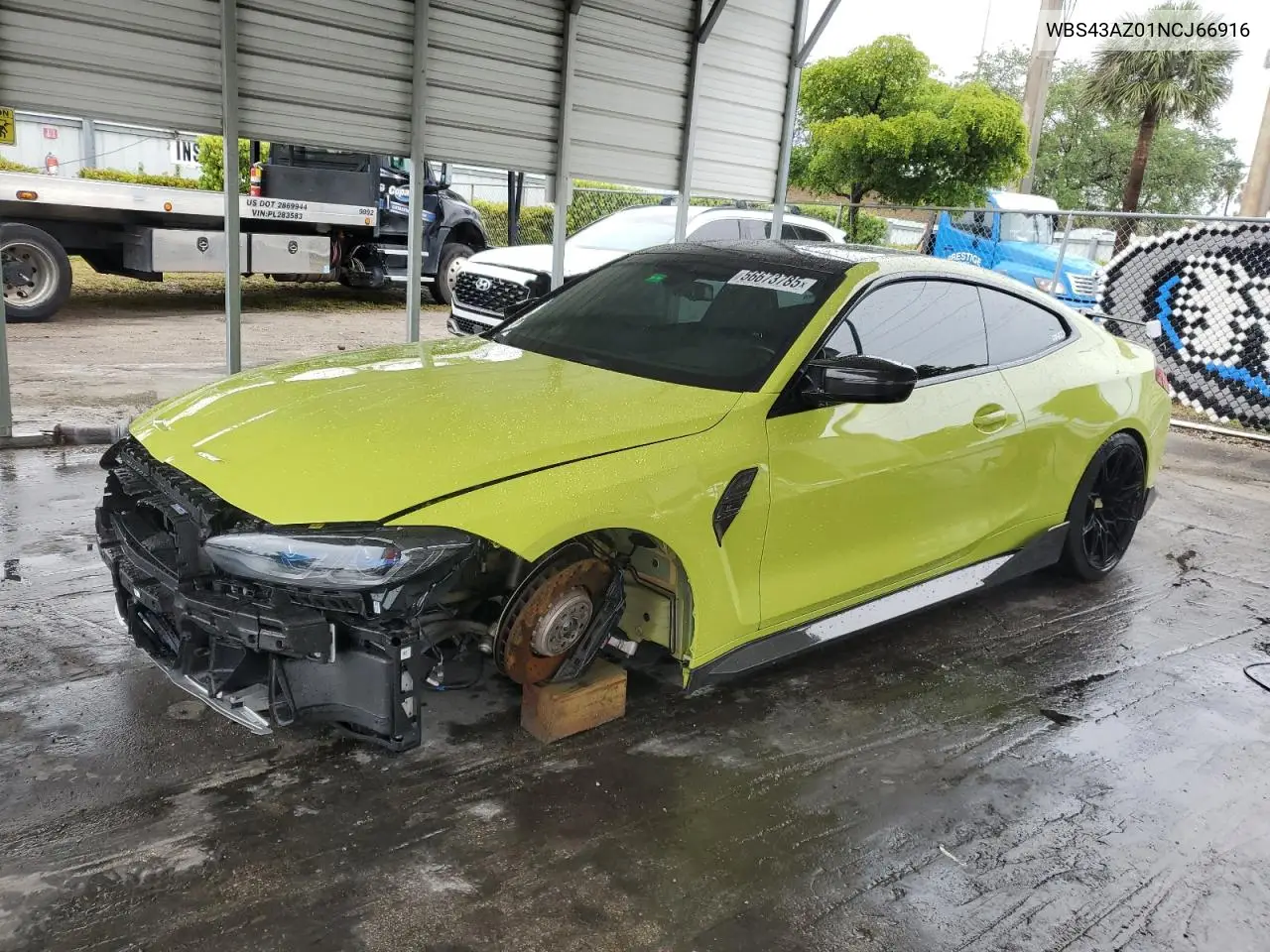 2022 BMW M4 Competition VIN: WBS43AZ01NCJ66916 Lot: 56673785