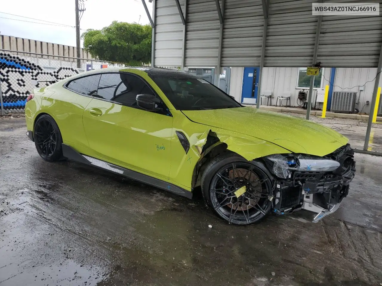 2022 BMW M4 Competition VIN: WBS43AZ01NCJ66916 Lot: 56673785