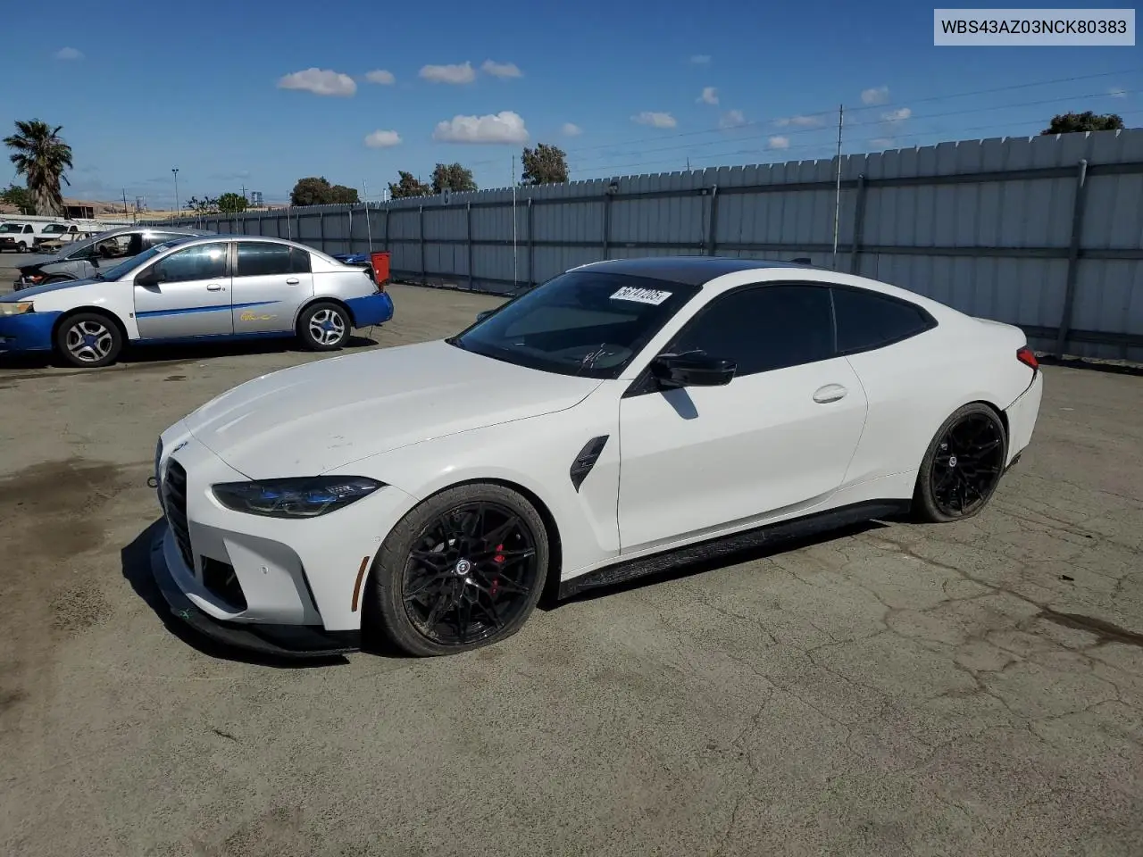 2022 BMW M4 Competition VIN: WBS43AZ03NCK80383 Lot: 56747205