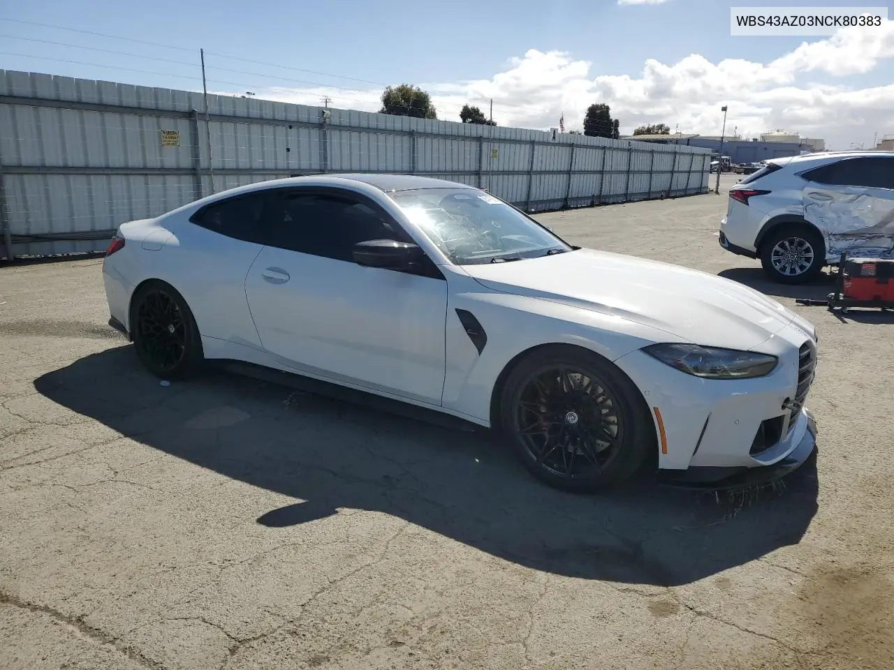 2022 BMW M4 Competition VIN: WBS43AZ03NCK80383 Lot: 56747205