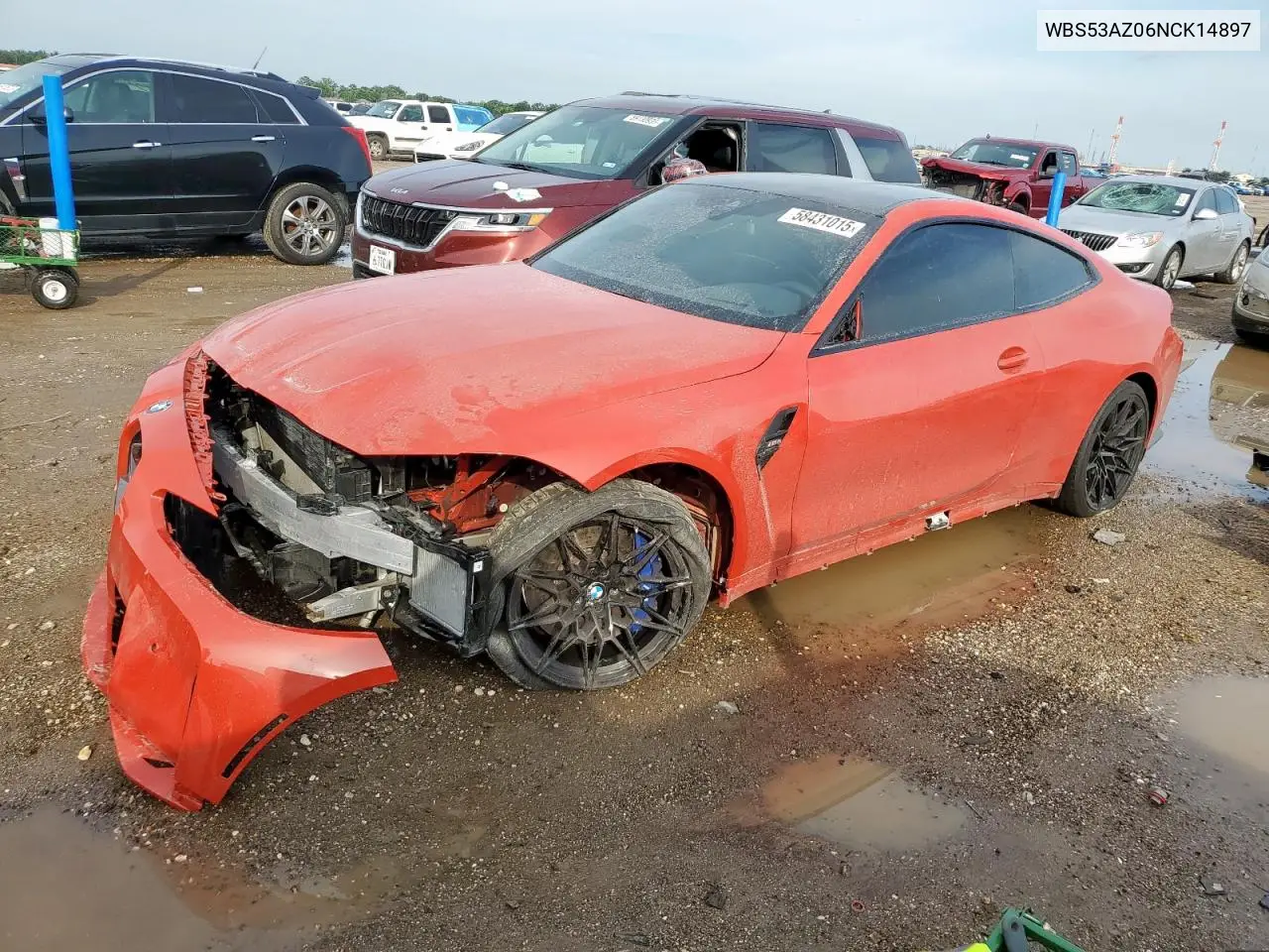 2022 BMW M4 VIN: WBS53AZ06NCK14897 Lot: 58431015