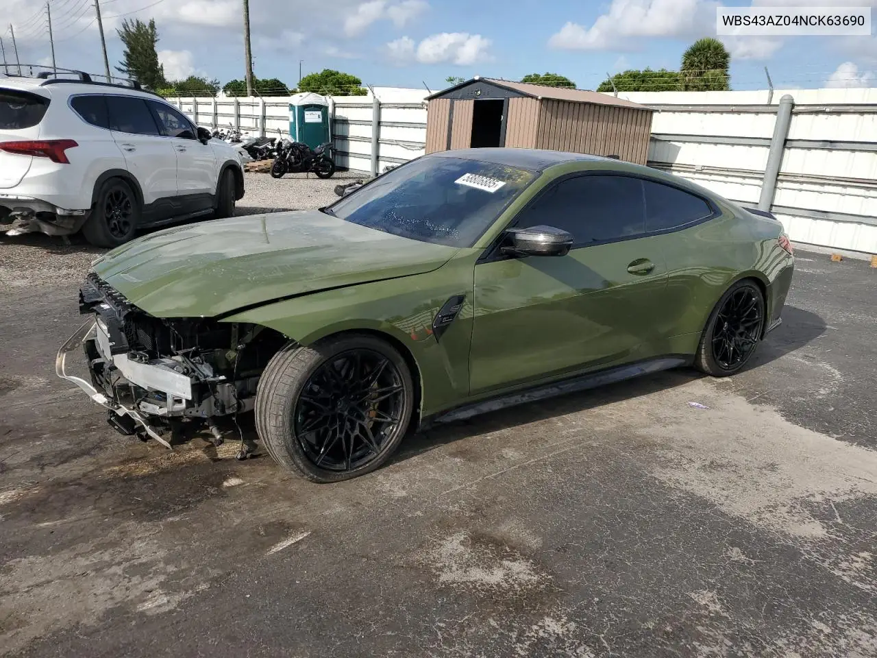 2022 BMW M4 Competition VIN: WBS43AZ04NCK63690 Lot: 58806885