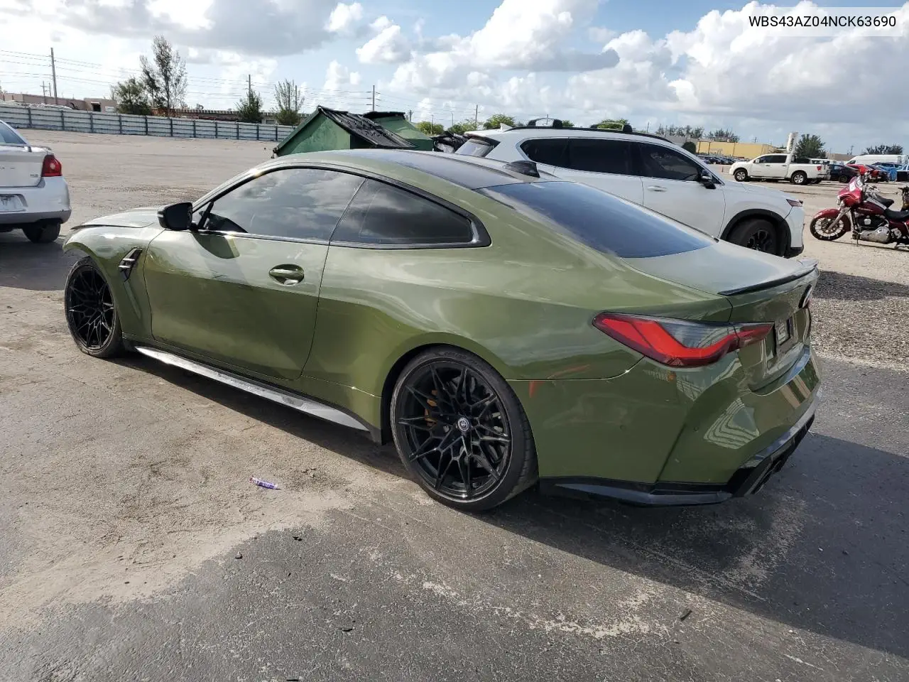 2022 BMW M4 Competition VIN: WBS43AZ04NCK63690 Lot: 58806885