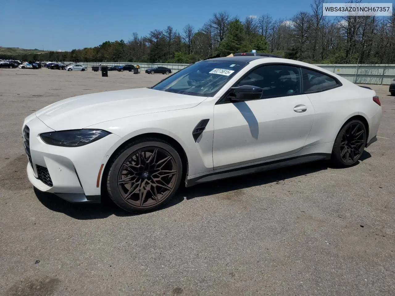 2022 BMW M4 Competition VIN: WBS43AZ01NCH67357 Lot: 60275815