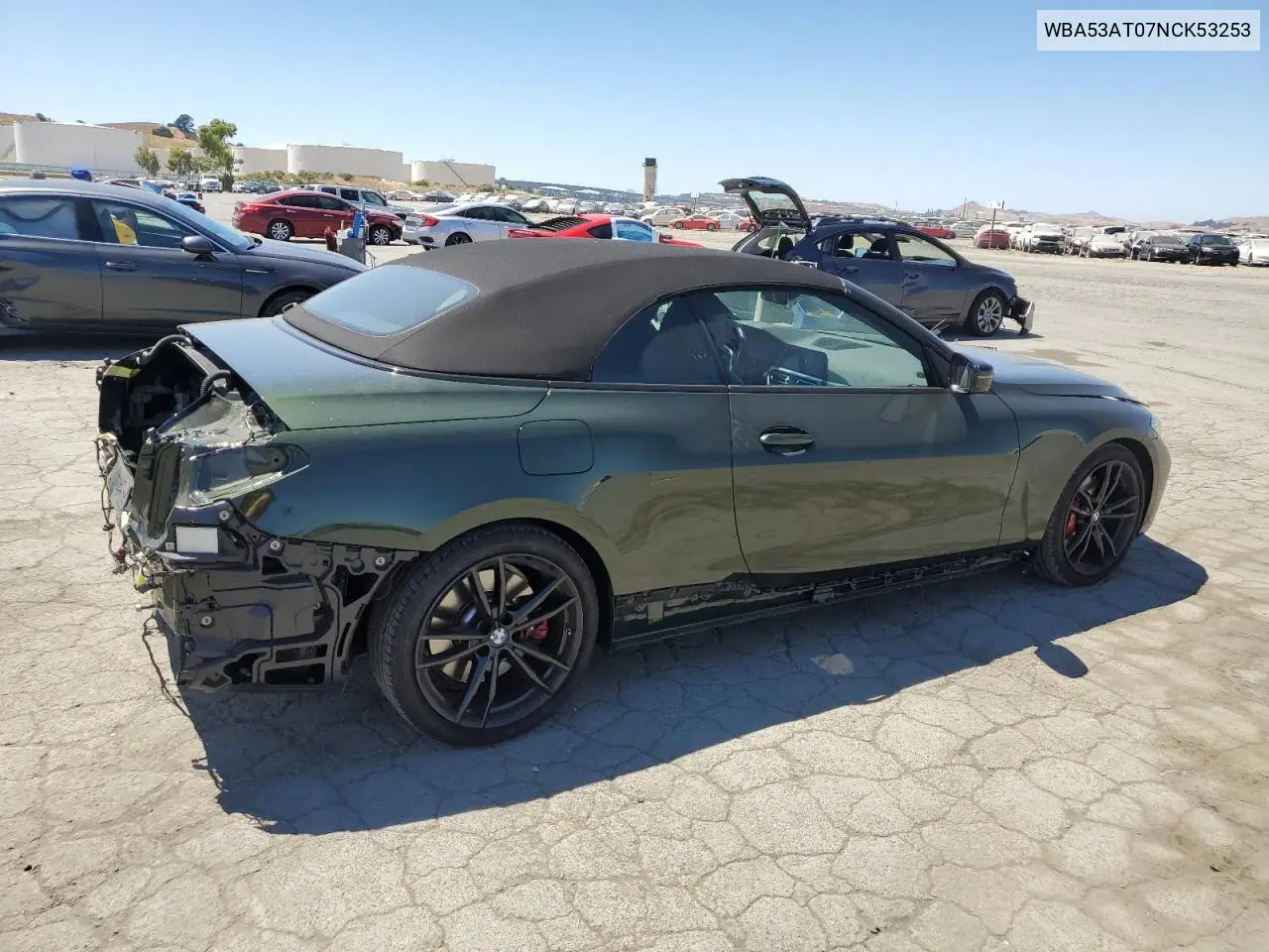 2022 BMW M440I VIN: WBA53AT07NCK53253 Lot: 61175705