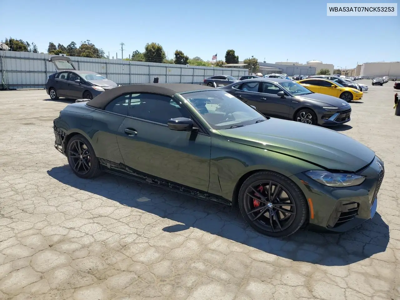 2022 BMW M440I VIN: WBA53AT07NCK53253 Lot: 61175705
