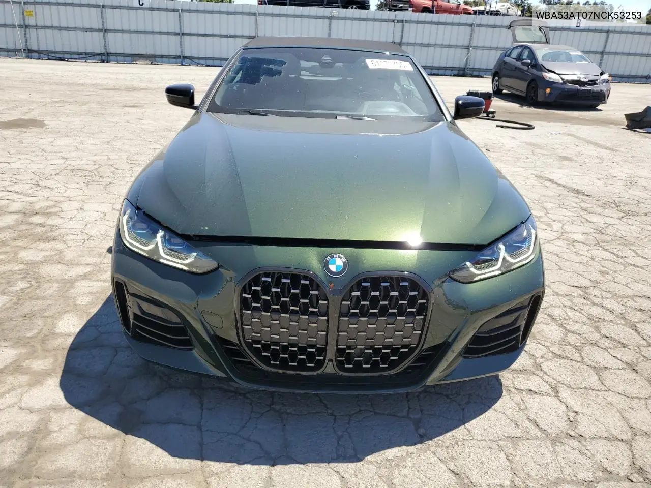 2022 BMW M440I VIN: WBA53AT07NCK53253 Lot: 61175705