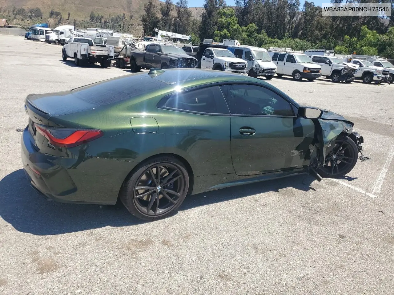 2022 BMW M440I VIN: WBA83AP00NCH73546 Lot: 62530305