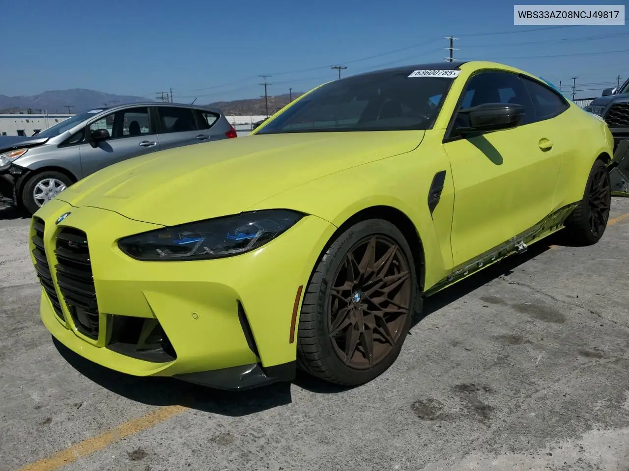 2022 BMW M4 Competition VIN: WBS33AZ08NCJ49817 Lot: 63600785