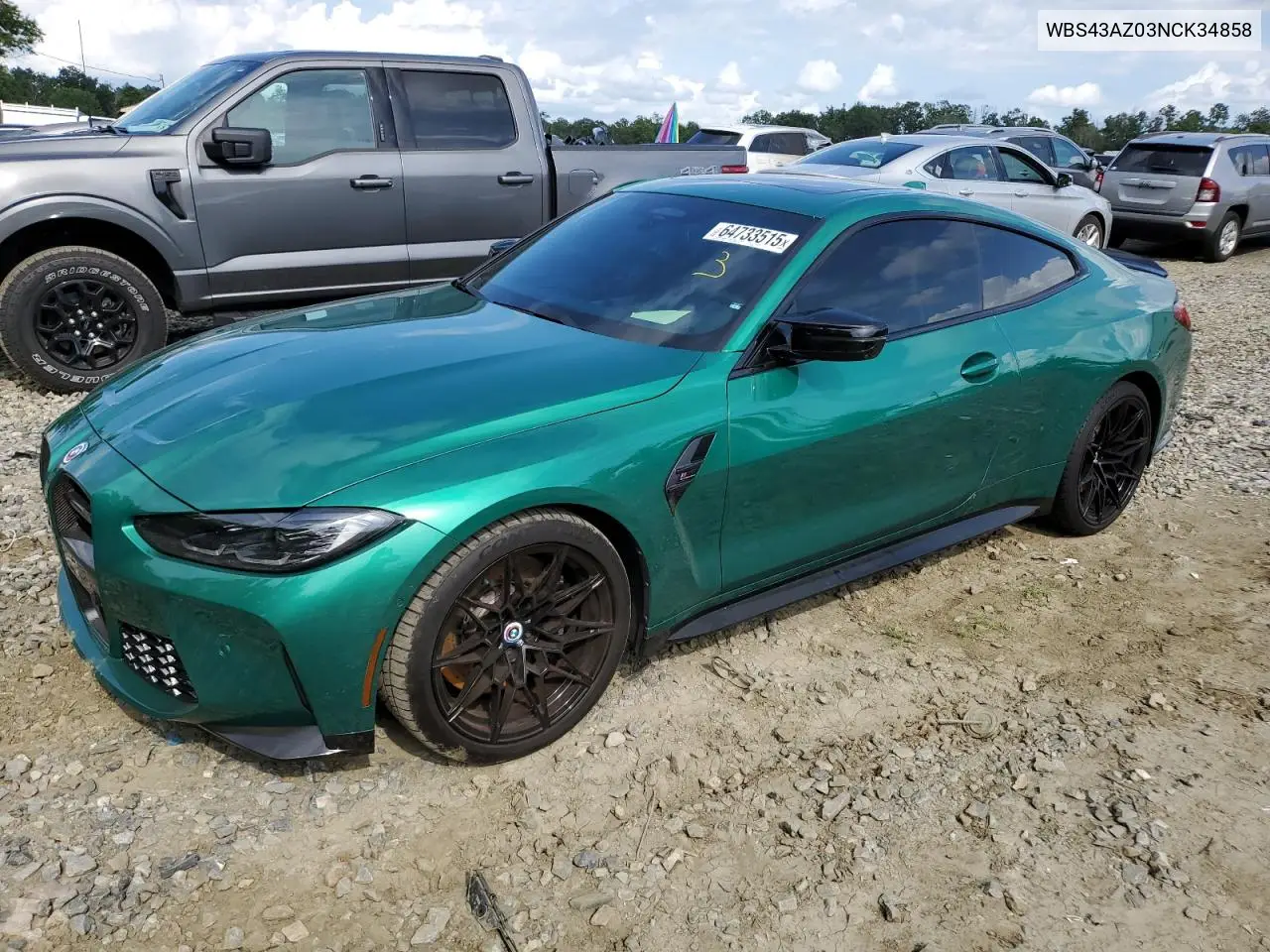 2022 BMW M4 Competition VIN: WBS43AZ03NCK34858 Lot: 64733515