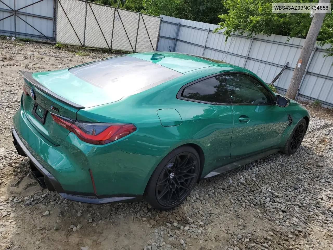 2022 BMW M4 Competition VIN: WBS43AZ03NCK34858 Lot: 64733515