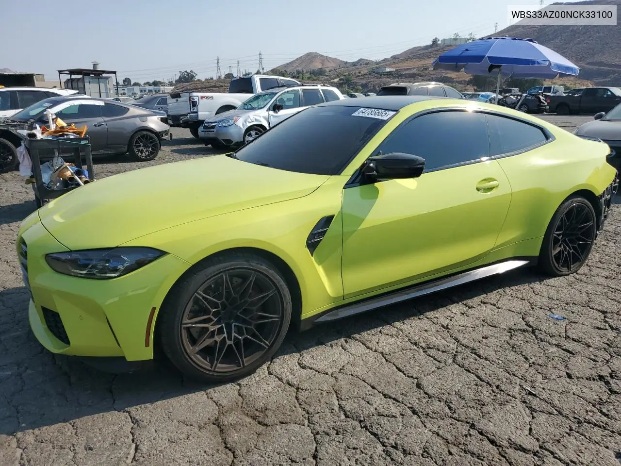 2022 BMW M4 Competition VIN: WBS33AZ00NCK33100 Lot: 64785665