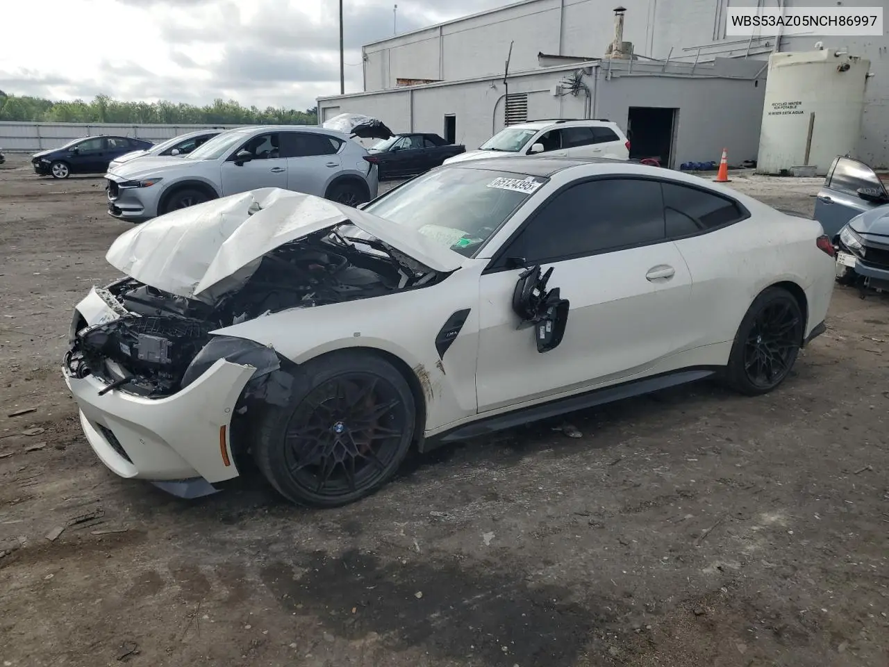 2022 BMW M4 VIN: WBS53AZ05NCH86997 Lot: 65124395