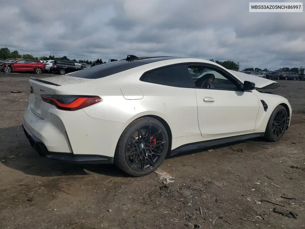 2022 BMW M4 VIN: WBS53AZ05NCH86997 Lot: 65124395