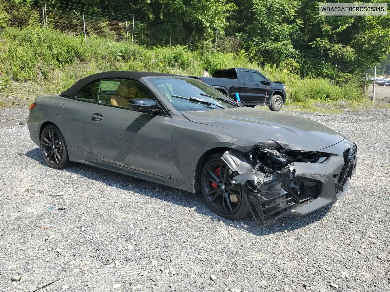2024 BMW M440Xi VIN: WBA63AT00RCS05345 Lot: 61938765