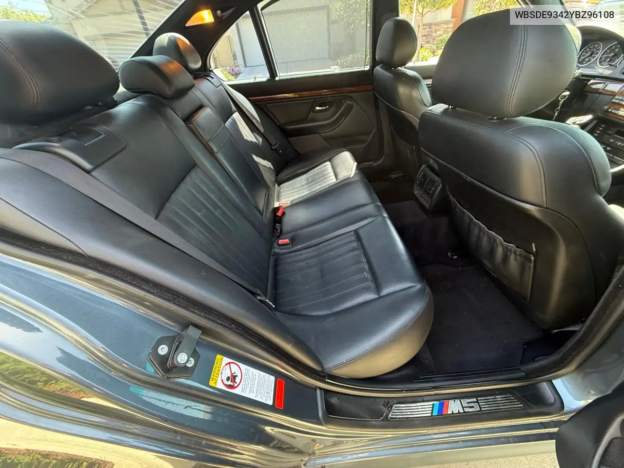 2000 BMW M5 VIN: WBSDE9342YBZ96108 Lot: 62611175