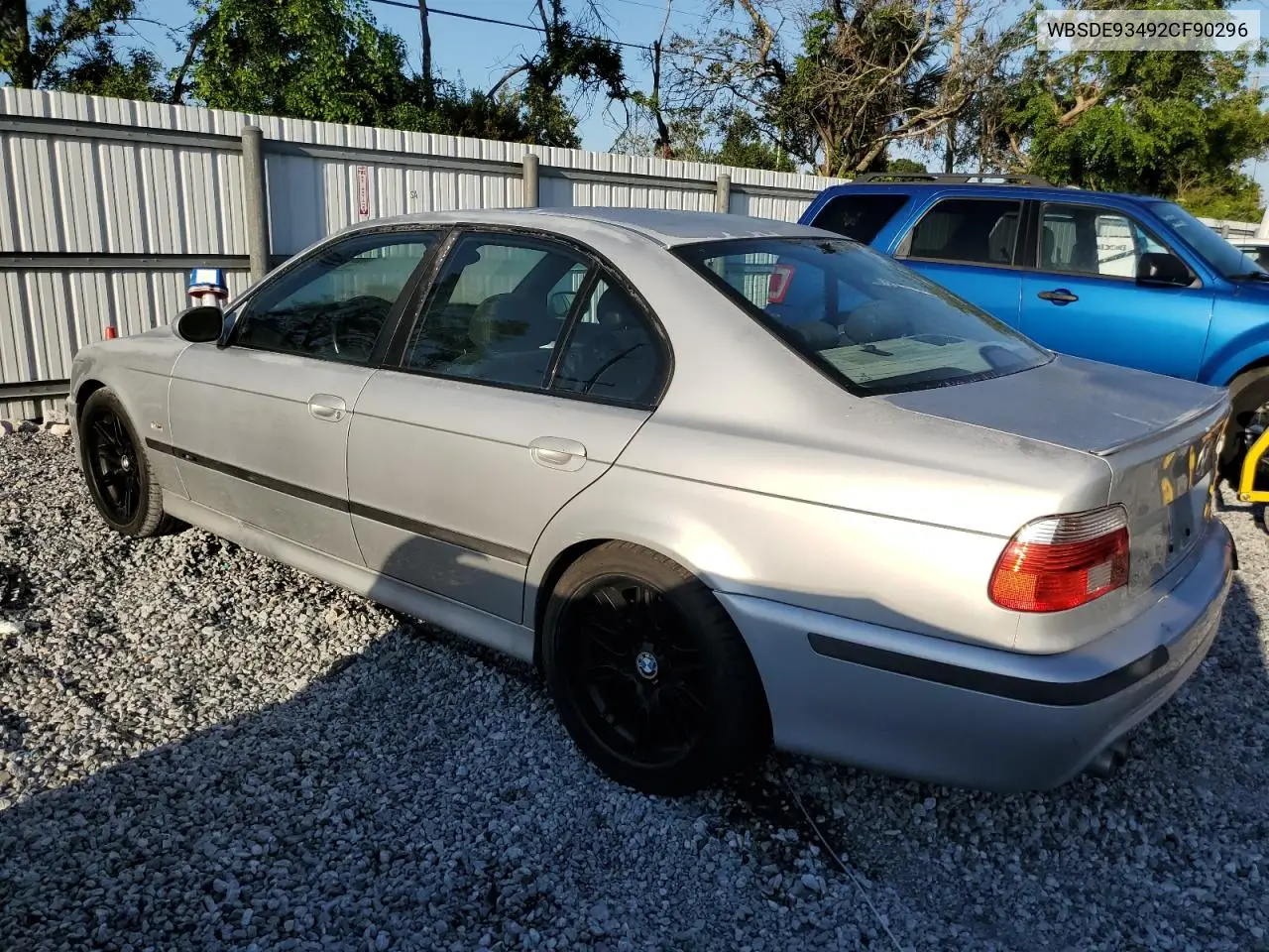 2002 BMW M5 VIN: WBSDE93492CF90296 Lot: 62483775