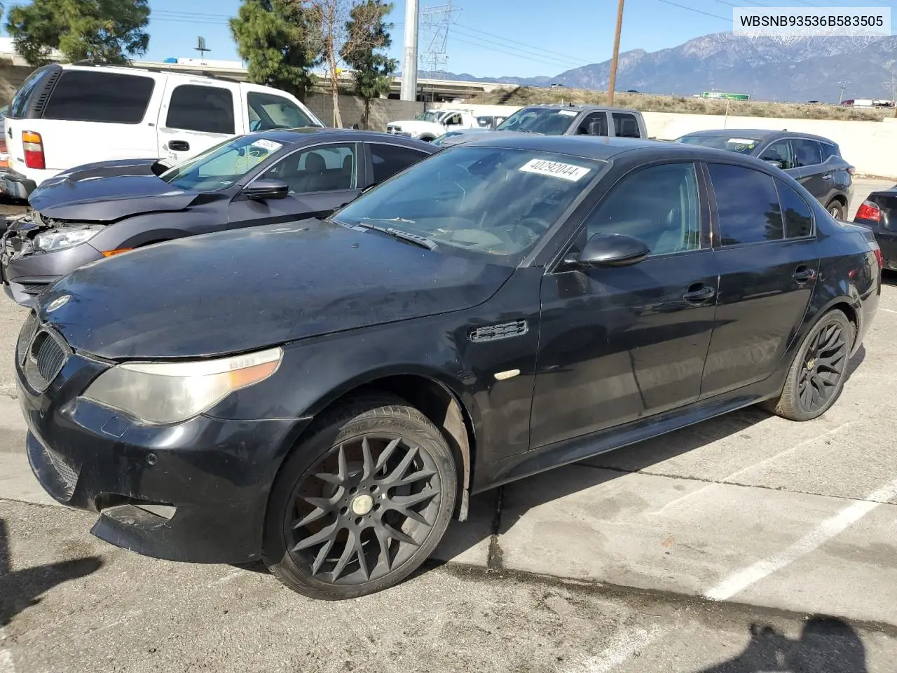2006 BMW M5 VIN: WBSNB93536B583505 Lot: 60733085