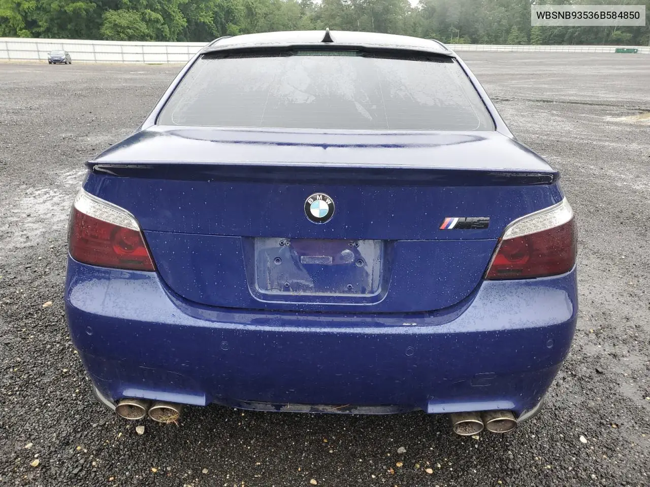2006 BMW M5 VIN: WBSNB93536B584850 Lot: 61025025