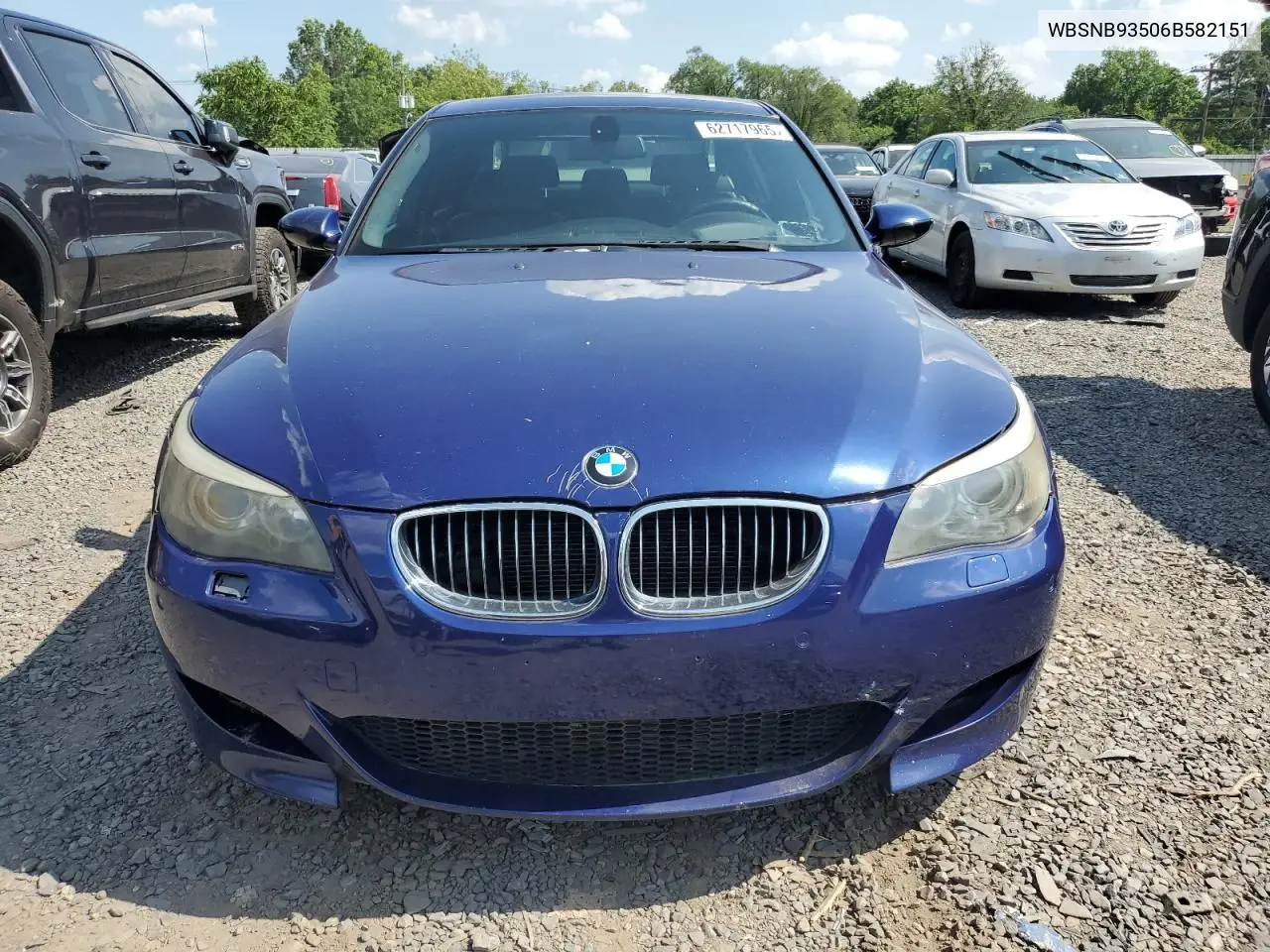 2006 BMW M5 VIN: WBSNB93506B582151 Lot: 62717965