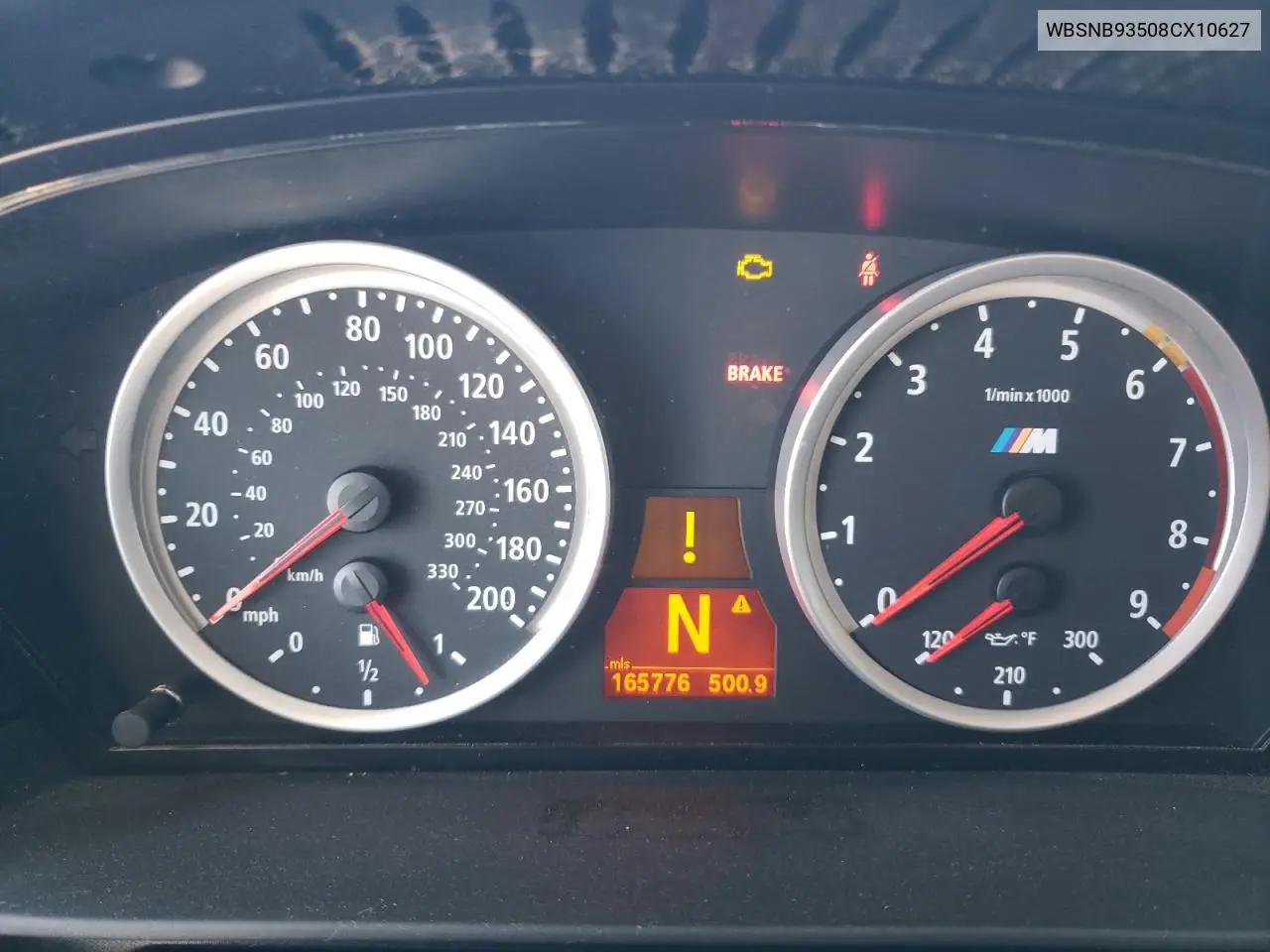 2008 BMW M5 VIN: WBSNB93508CX10627 Lot: 52225045