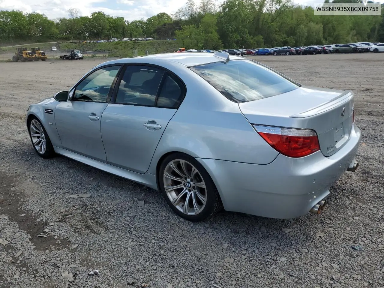 2008 BMW M5 VIN: WBSNB935X8CX09758 Lot: 56399835