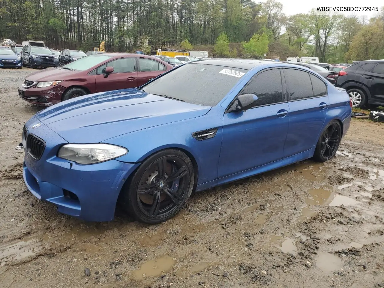 2013 BMW M5 VIN: WBSFV9C58DC772945 Lot: 55759565