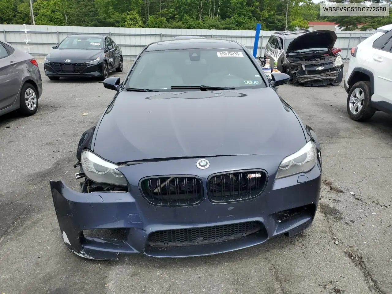 2013 BMW M5 VIN: WBSFV9C55DC772580 Lot: 58570035