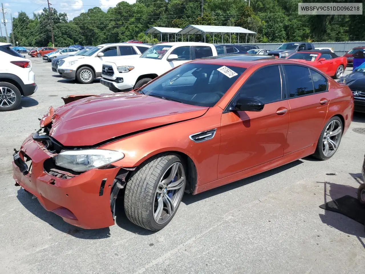 2013 BMW M5 VIN: WBSFV9C51DD096218 Lot: 61766115