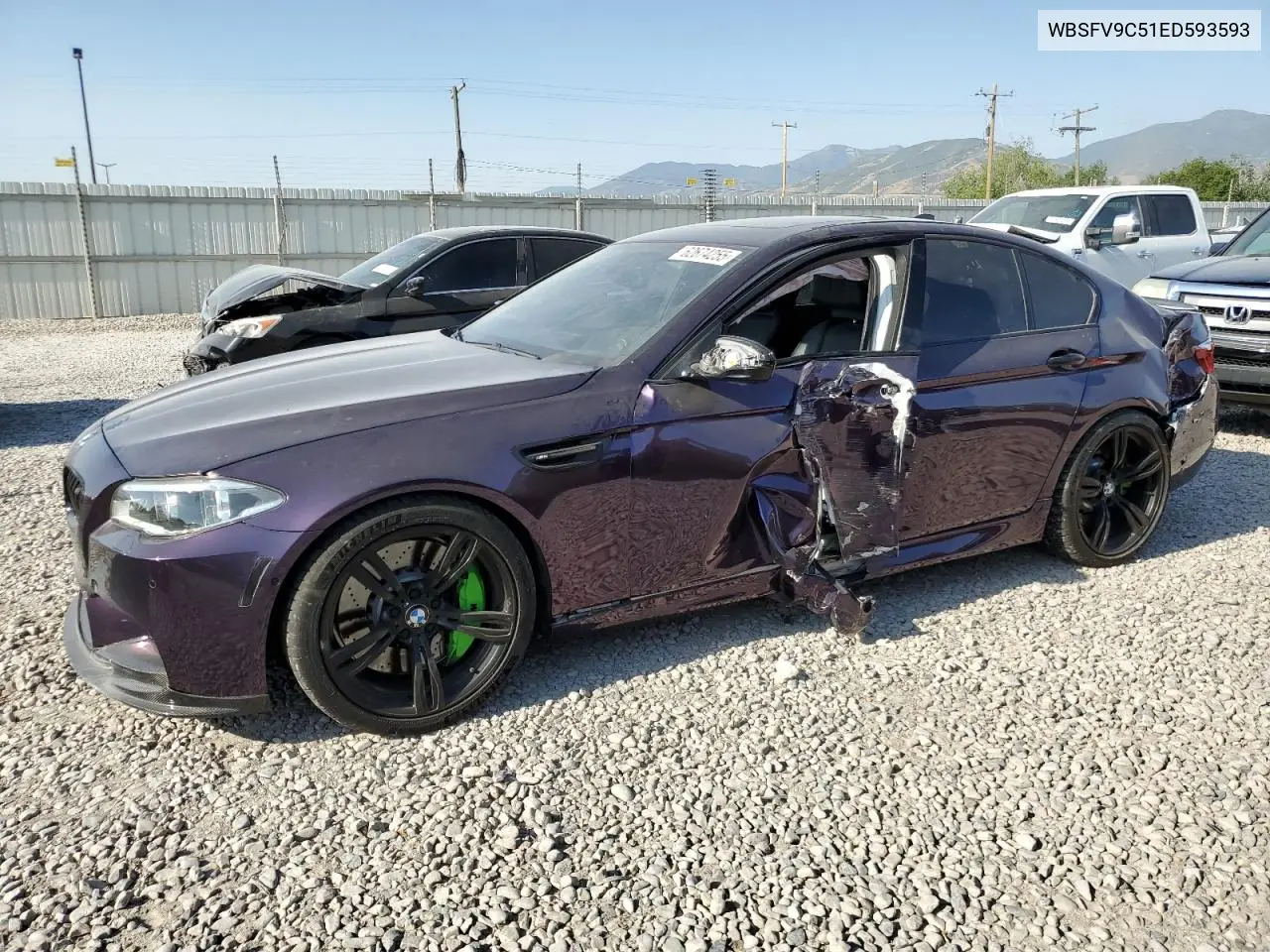 2014 BMW M5 VIN: WBSFV9C51ED593593 Lot: 62674255