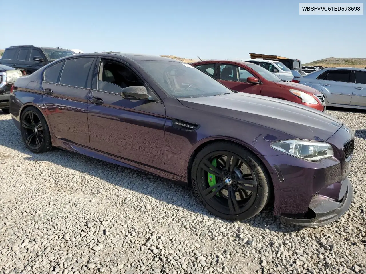 2014 BMW M5 VIN: WBSFV9C51ED593593 Lot: 62674255