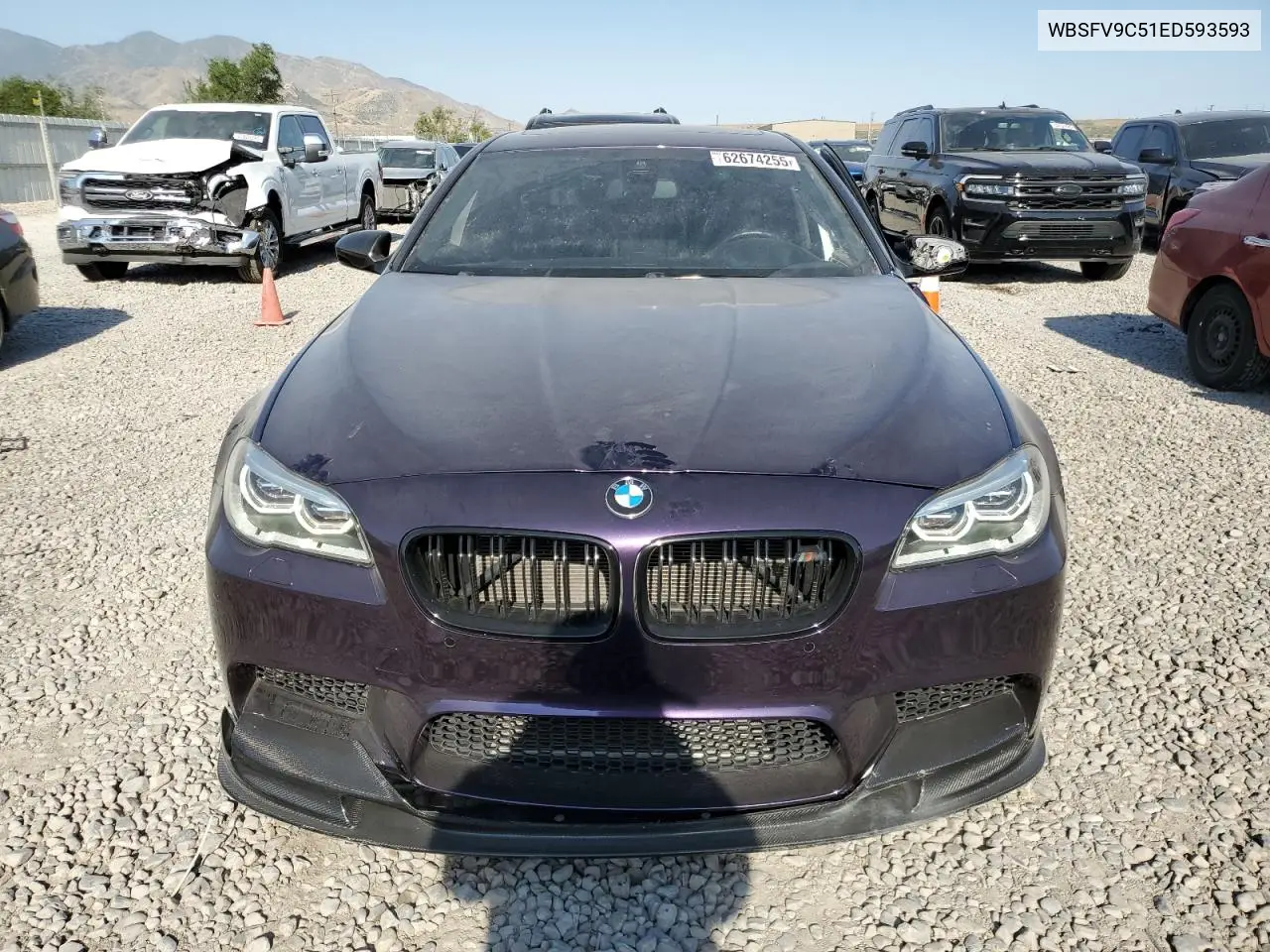 2014 BMW M5 VIN: WBSFV9C51ED593593 Lot: 62674255