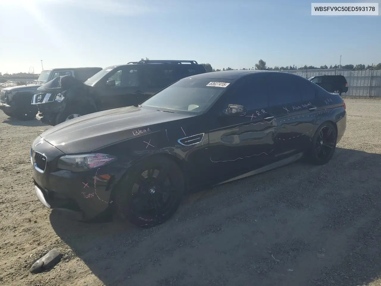 2014 BMW M5 VIN: WBSFV9C50ED593178 Lot: 63627415