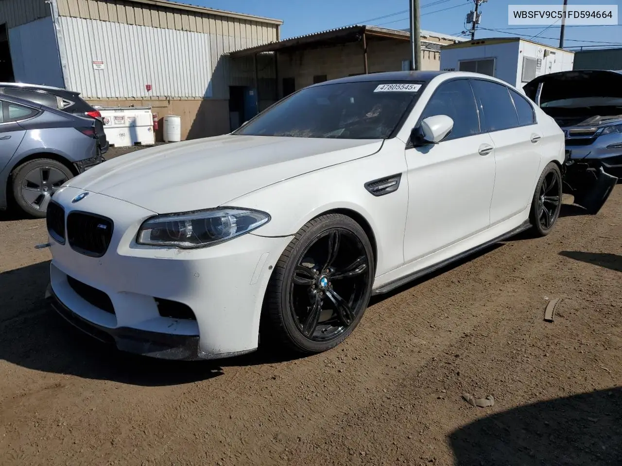 2015 BMW M5 VIN: WBSFV9C51FD594664 Lot: 47805545
