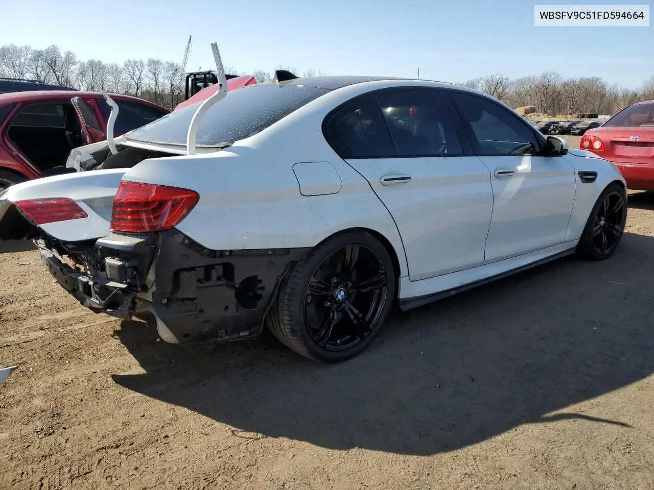 2015 BMW M5 VIN: WBSFV9C51FD594664 Lot: 47805545