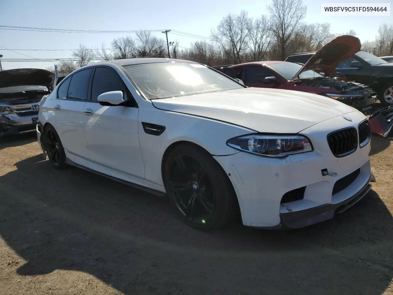 2015 BMW M5 VIN: WBSFV9C51FD594664 Lot: 47805545