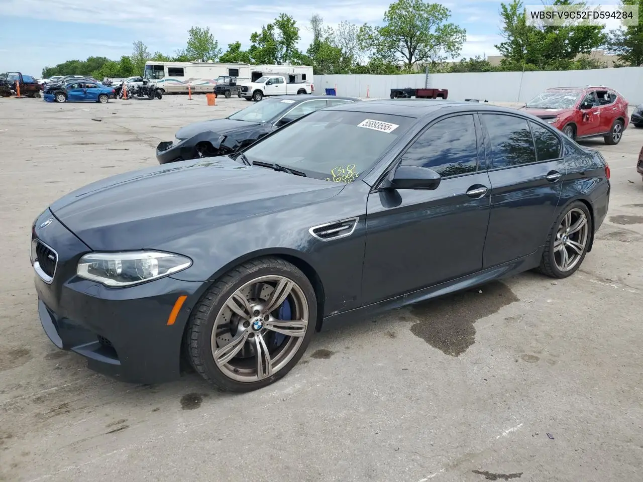 2015 BMW M5 VIN: WBSFV9C52FD594284 Lot: 55893555