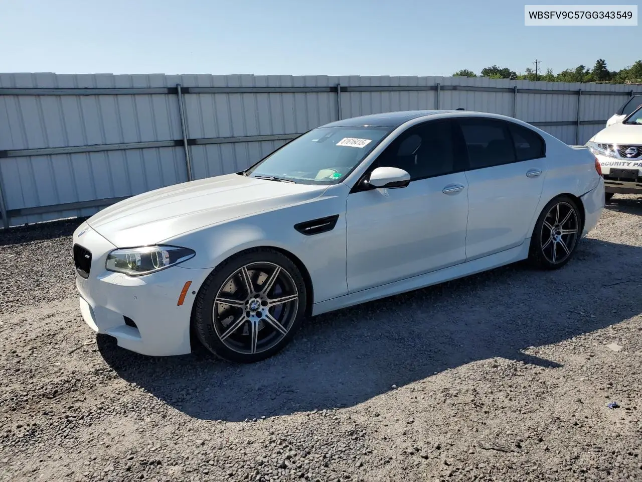 2016 BMW M5 VIN: WBSFV9C57GG343549 Lot: 61616415
