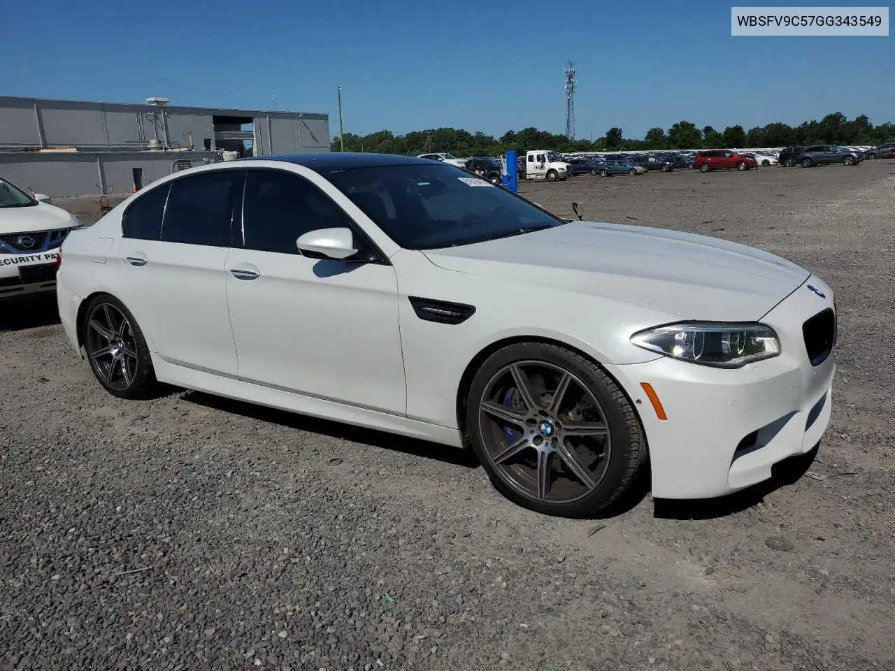 2016 BMW M5 VIN: WBSFV9C57GG343549 Lot: 61616415