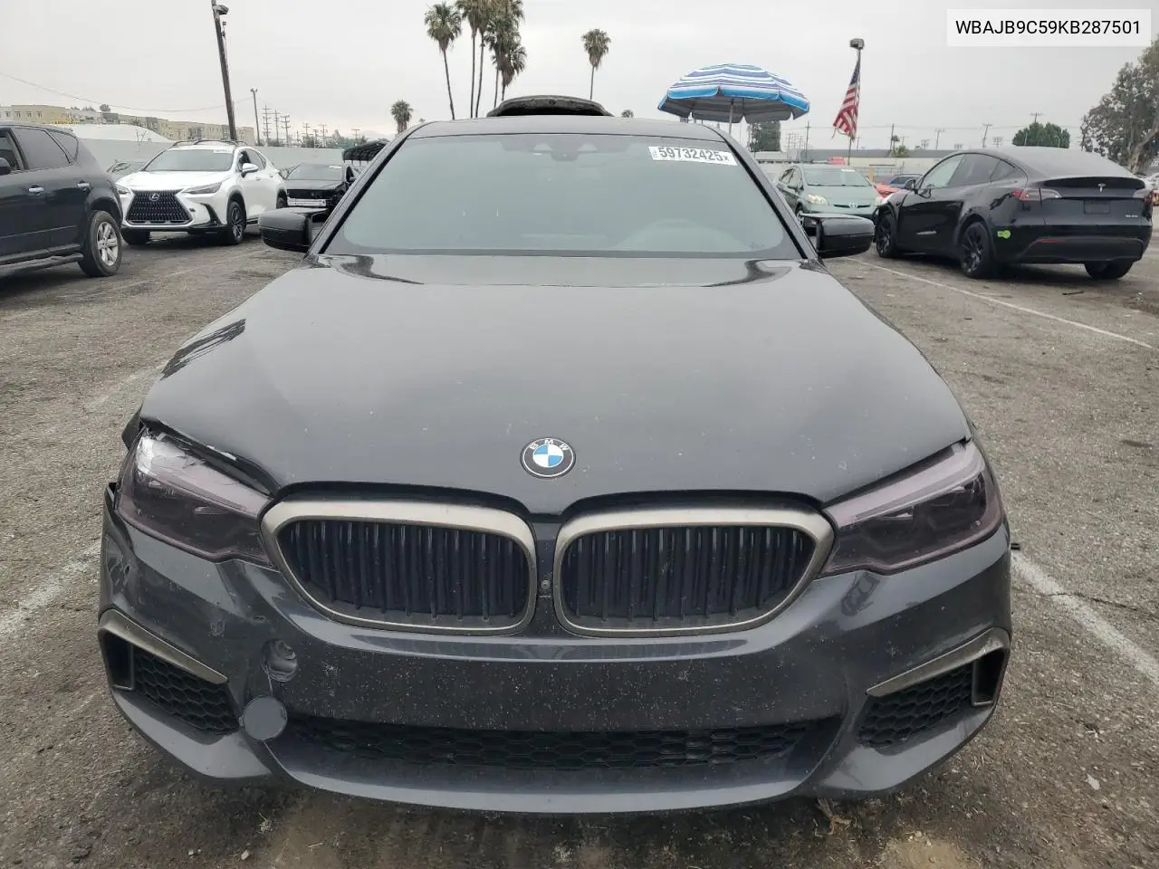 2019 BMW M550Xi VIN: WBAJB9C59KB287501 Lot: 59732425