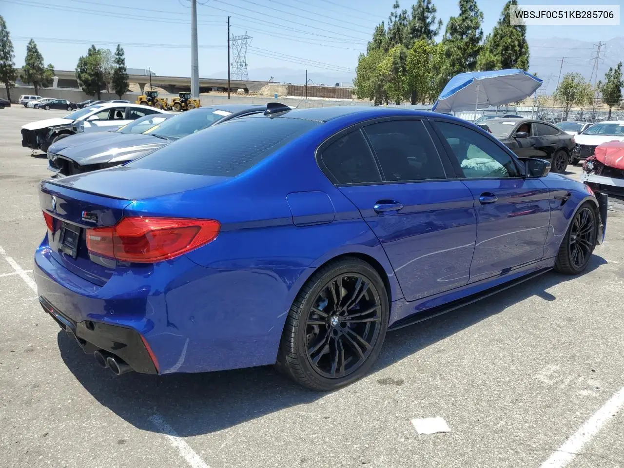 2019 BMW M5 VIN: WBSJF0C51KB285706 Lot: 64506305