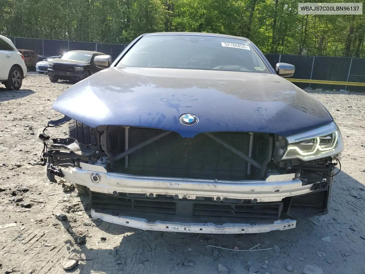 2020 BMW M550Xi VIN: WBAJS7C00LBN96137 Lot: 52186855